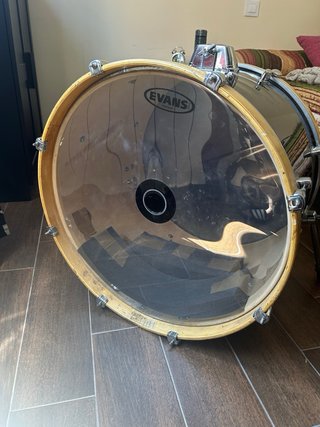 Bombo de batería + funda + soporte tom