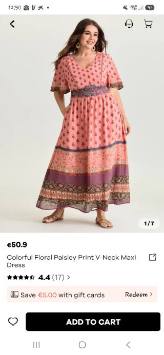 Vestido largo BLOOMCHIC talla 52-54