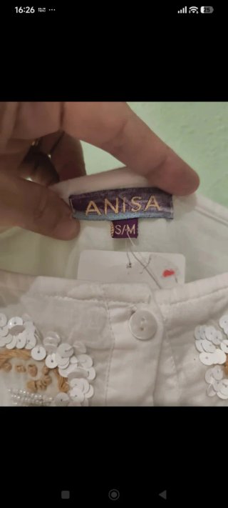 Vestido largo tirantes beige y blanco