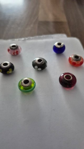Lote 7 Charms Pandora Cristal Murano