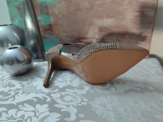 Zapatos de fiesta beige talla 37