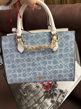 Bolso Guess Azul y Blanco