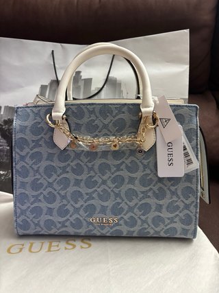 Bolso Guess Azul y Blanco
