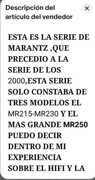 Receptor Marantz MR 250 REVISADO