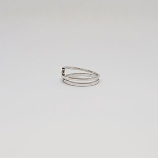 Sortija Oro Blanco 18k Linea Circonitas Solitario