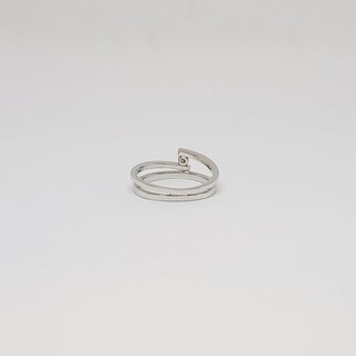 Sortija Oro Blanco 18k Linea Circonitas Solitario