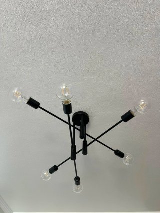 Lámparas de Techo Comedor Moderna Negra