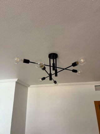 Lámparas de Techo Comedor Moderna Negra