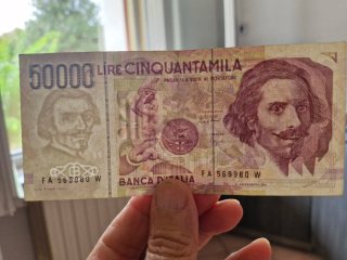 Banconota 50000 Lire Bernini gov.Ciampi