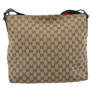 GUCCI GG Canvas Web Sherry Line Shoulder Bag
