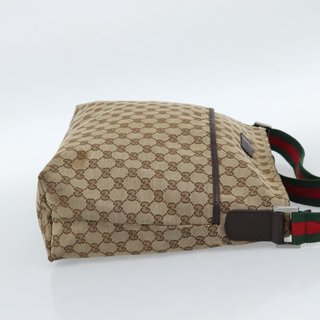 GUCCI GG Canvas Web Sherry Line Shoulder Bag