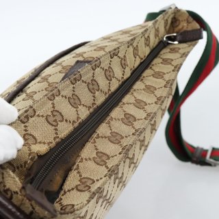GUCCI GG Canvas Web Sherry Line Shoulder Bag