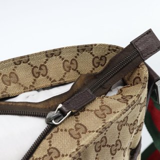GUCCI GG Canvas Web Sherry Line Shoulder Bag