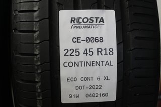 2 Gomme Continental 225 45 R18 91W Usate