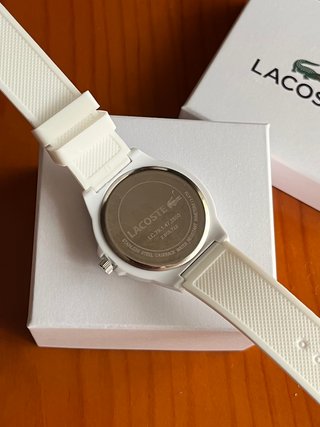 Reloj Lacoste Blanco con Cocodrilo Verde
