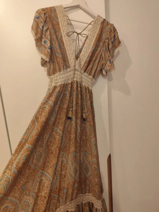 Vestido largo estampado boho