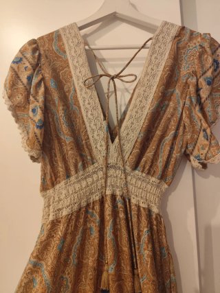 Vestido largo estampado boho