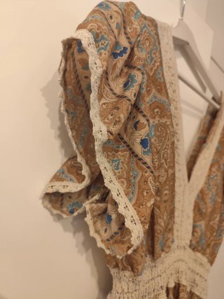 Vestido largo estampado boho