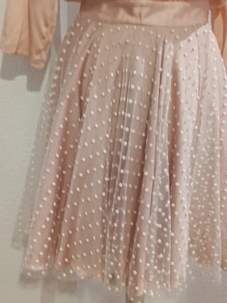 Vestido rosa elegante talla única
