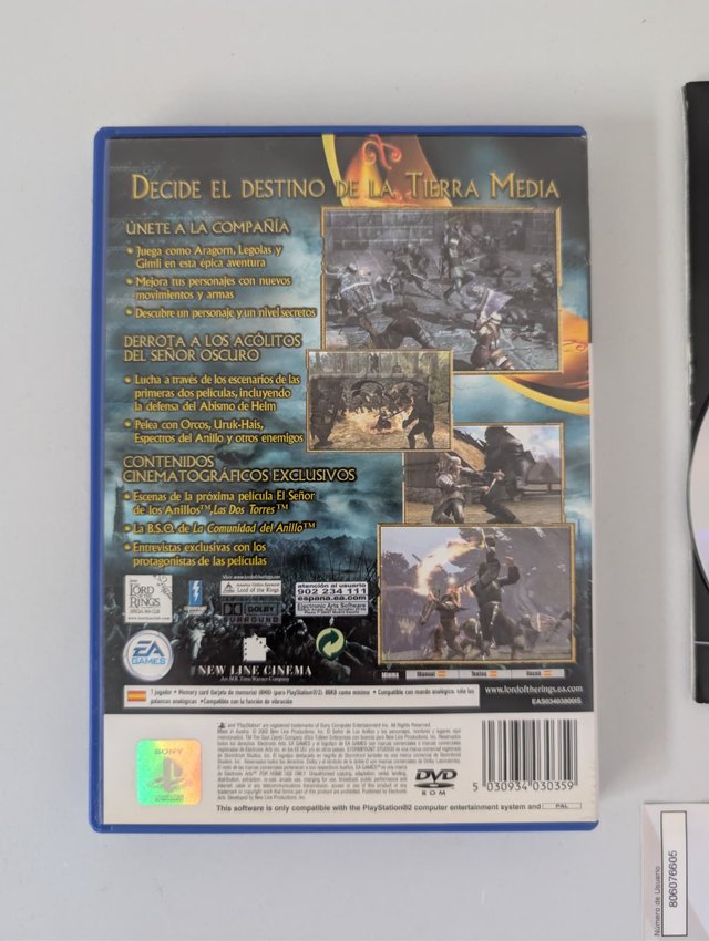 El Señor de los Anillos Las Dos Torres PS2