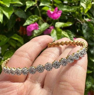 Brazalete Oro 18K Diamantes Naturales 1,54 ct
