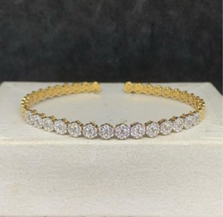 Brazalete Oro 18K Diamantes Naturales 1,54 ct