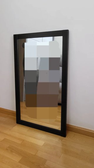 Espejo de pared madera marrón