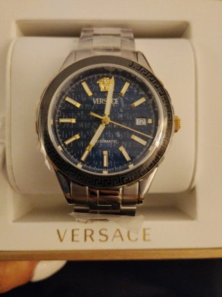 Orologio Versace VEQCA0424 Blu/Oro
