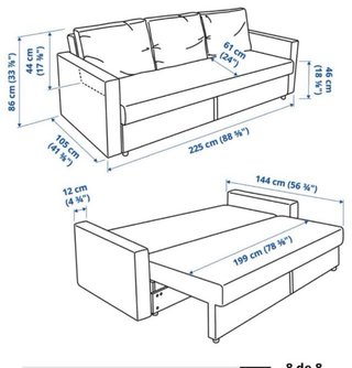 Sofá Cama Ikea Beige Tela