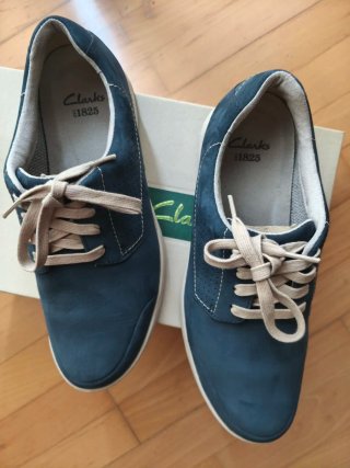 Zapatos Clarks Stafford Park 5 Nobuk Azul.Nuevos.
