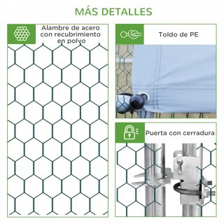 Gallinero Exterior 3x2x2m Jaula para Gallinas