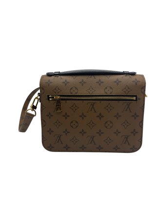 Borsa Louis Vuitton Pochette Métis Marrone Dorato