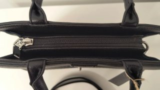Bolso negro mano-bandolera mujer