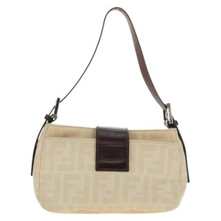 FENDI Zucca Canvas Mamma Baguette Shoulder Bag