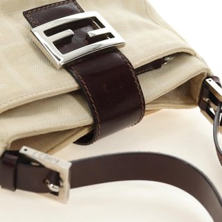 FENDI Zucca Canvas Mamma Baguette Shoulder Bag