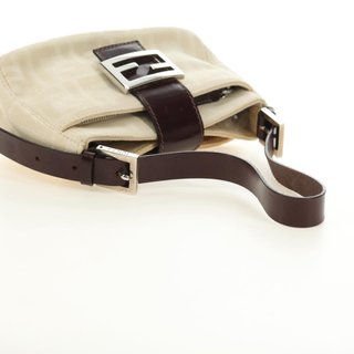 FENDI Zucca Canvas Mamma Baguette Shoulder Bag