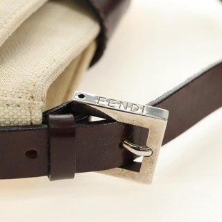 FENDI Zucca Canvas Mamma Baguette Shoulder Bag