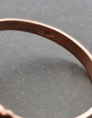 Anillo Oro Rosa 9k Amatista y Diamantes