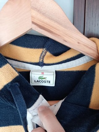 Sudadera Lacoste Rayas Azul y Amarillo