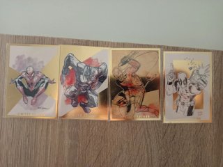 Set 23 Cartas Marvel Comunes + 4 Doradas