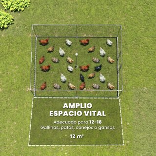 Gallinero Exterior Grande 4x3x1,97m