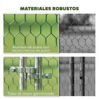 Gallinero Exterior Grande 4x3x1,97m