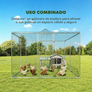 Gallinero Exterior Grande 4x3x1,97m