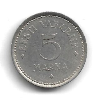 Estonia 5 Marcos 1922 Moneda Antigua