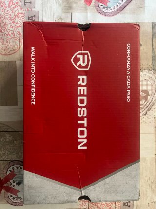 Calzado de seguridad gris y rojo, talla 37