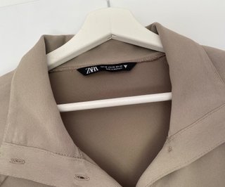 Vestido Zara XS Oversize Fluido Camisero Mujer