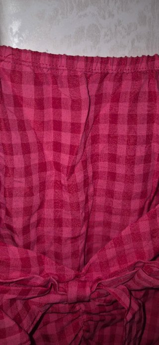 Blusa cuadros rosa talla 52 nueva