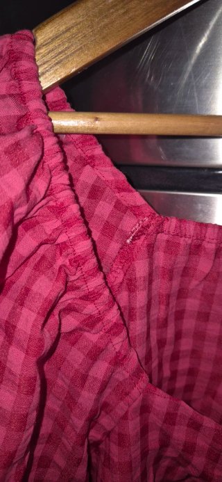 Blusa cuadros rosa talla 52 nueva