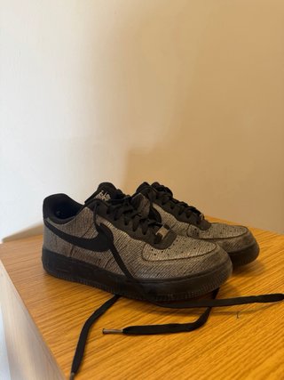 Nike Air Force 1 Mujer Negro/Gris Estampado