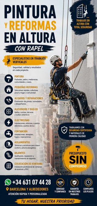 Trabajos verticales, reformas, pinturas